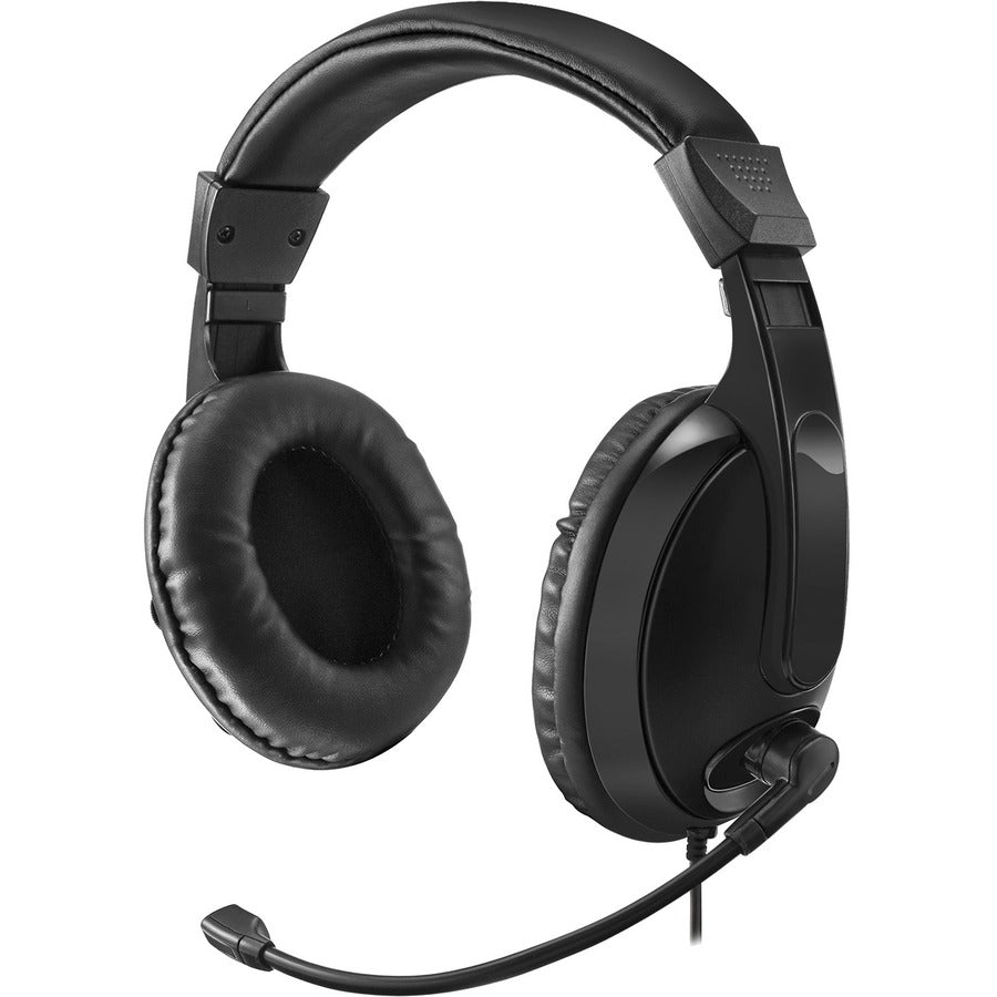 Adesso Xtream H5 - Multimedia Headset with Microphone - Stereo - Mini-phone (3.5mm) - Wired - 32 Ohm - 20 Hz to 20 kHz - Over-the-head - Binaural - Circumaural - 6 ft Cable - Omni-directional Microphone - Black