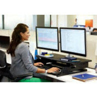 3M Precision Standing Desk - Up to 24" Screen Support - 45 lb Load Capacity - 6.20" Height x 42" Width x 23.20" Depth - Medium Density Fiberboard (MDF) - Black