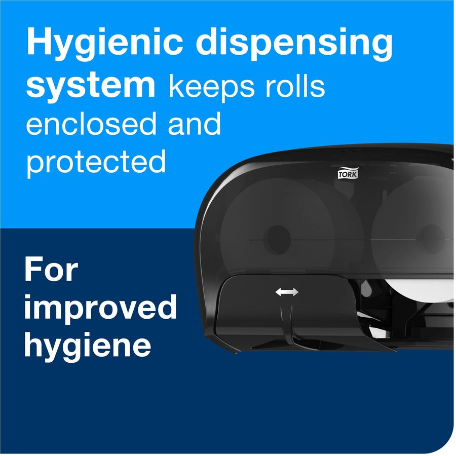 TORK Universal High-Capacity Bath Tissue Roll with OptiCore - 2 Ply - 3.80" Width x 583.30 ft Length - 2000 Sheets/Roll - 7.20" Roll Diameter - 1 45/64" Core - White - Paper - 24000 / Sheet