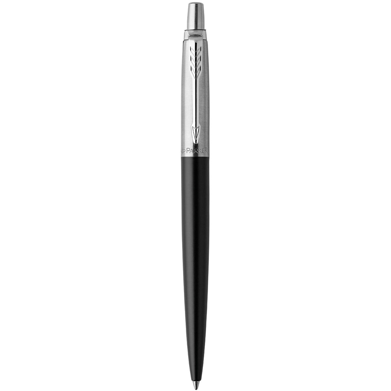 Parker Jotter Bond Street Retractable Ballpoint Pen - Medium Pen Point - Retractable - Blue Ink - Polished Chrome Stainless Steel Barrel - 1 Each