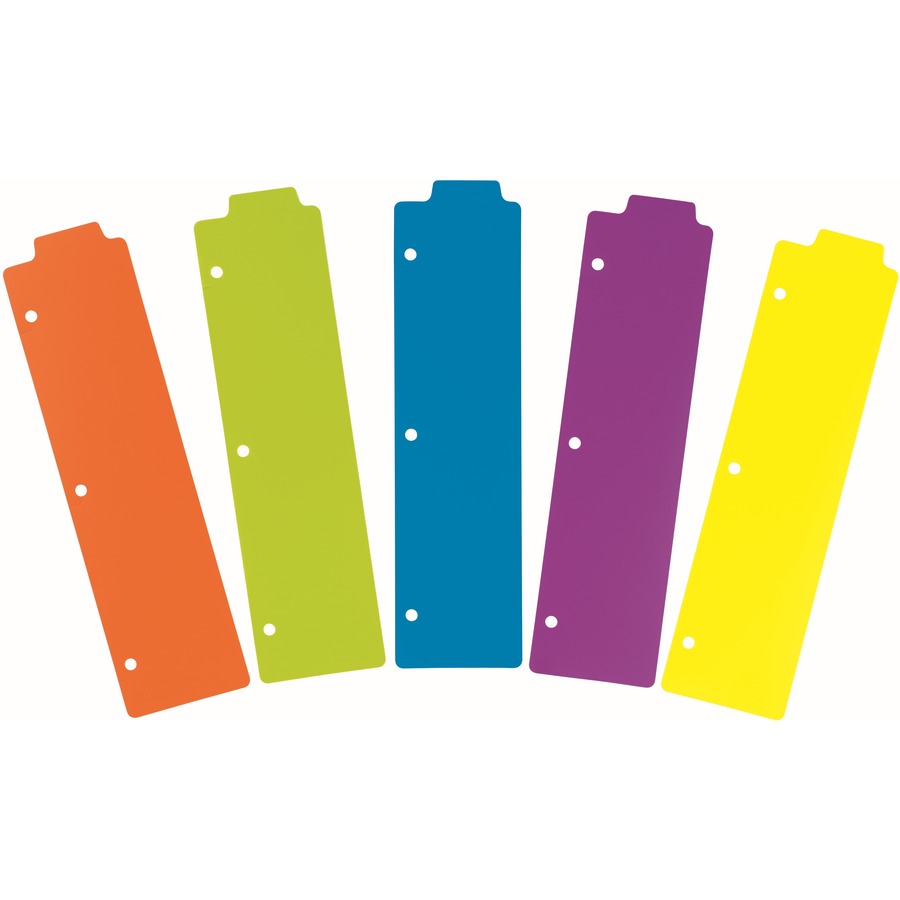 Avery® Snap-In Plastic Bookmark Dividers, 5 Tabs, 1 Set, Multicolor (24908) - Monthly - 1 Month Single Page Layout - 10" x 10" Sheet Size - White, Multicolor - Plastic - Repositionable, Self-adhesive, Write on/Wipe off, Dry Erase Surface, Durable, ...
