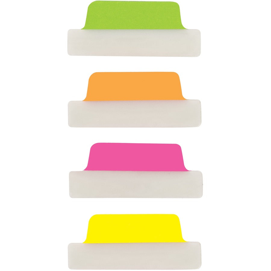 Avery® UltraTabs Repositionable Margin Tabs - 48 Tab(s) - 1" Tab Height x 2.50" Tab Width - Clear Film, Neon Green Paper, Neon Pink, Neon Orange, Neon Yellow Tab(s) - 48 / Pack