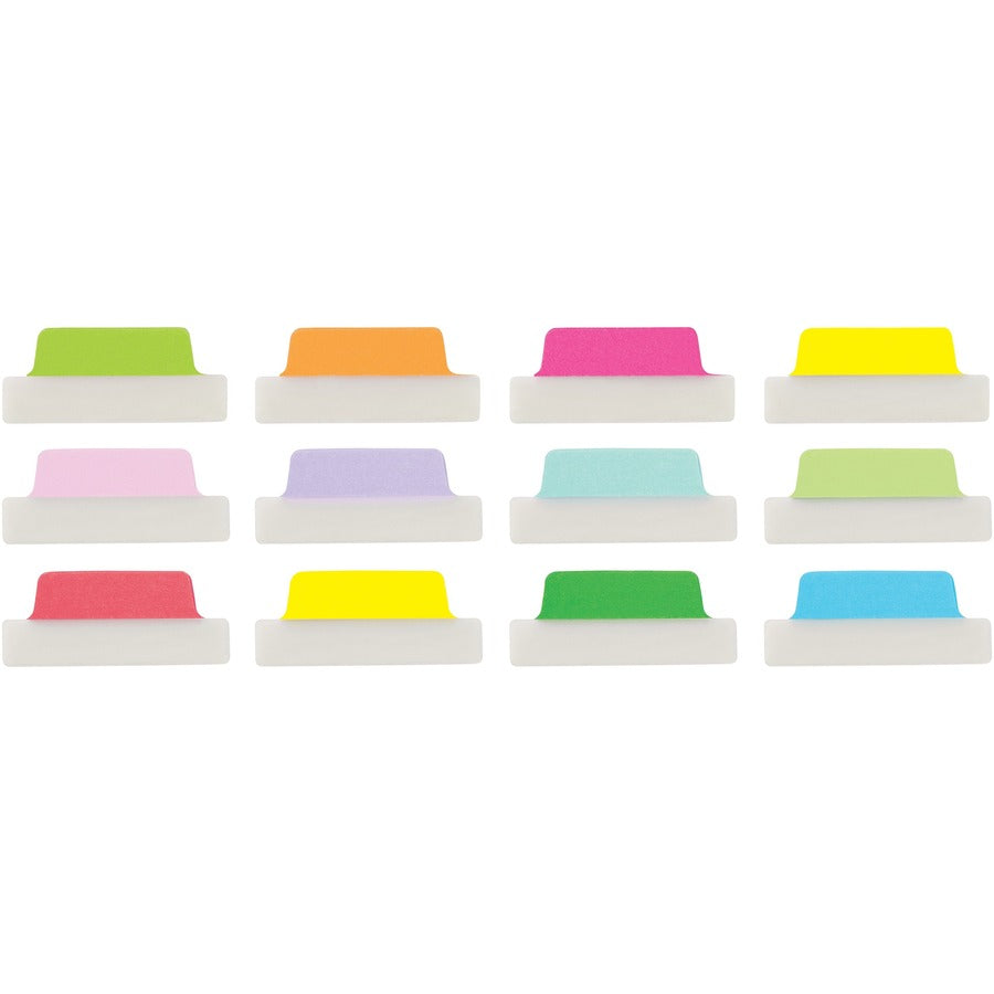 Avery® UltraTabs Repositionable Margin Tabs - 48 Tab(s) - 1" Tab Height x 2.50" Tab Width - Clear Film, Neon Green Paper, Neon Pink, Neon Orange, Neon Yellow Tab(s) - 48 / Pack