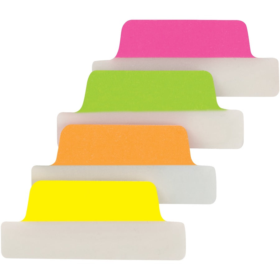 Avery® UltraTabs Repositionable Margin Tabs - 48 Tab(s) - 1" Tab Height x 2.50" Tab Width - Clear Film, Neon Green Paper, Neon Pink, Neon Orange, Neon Yellow Tab(s) - 48 / Pack
