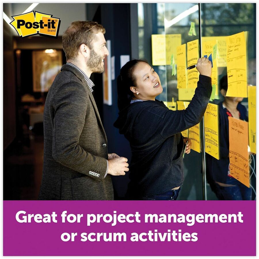 Post-it® Super Sticky Big Note - 30 x Orange - 11" Flag/Note Width x 11" Flag/Note Length - Square - 30 Sheets per Pad - Orange - Sticky, Removable - 1 Each