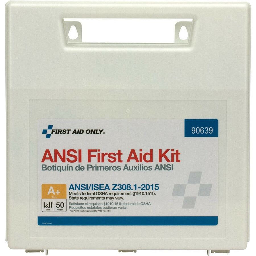 First Aid Only Only 50-person Bulk Plastic 1st Aid Kit - 183 x Piece(s) For 50 x Individual(s) - 11" Height x 3" Width x 10.8" Length - Plastic Case - 1 Each