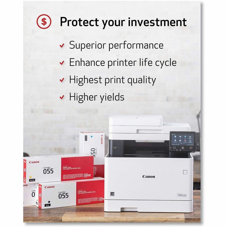 Canon 055 Original Laser Toner Cartridge - Black - 1 Pack - 2300 Pages