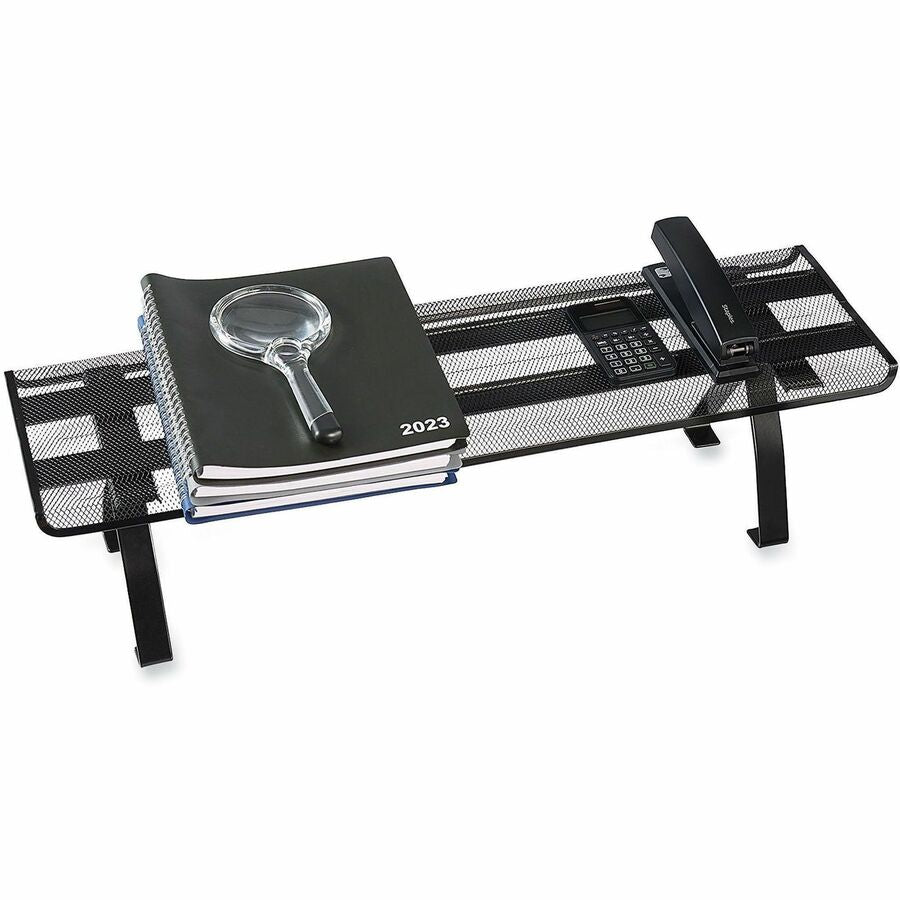 Universal Mesh Off-Desk Shelf, 26.13 x 7 x 7, Black - 1 Shelf(ves) - 7" Height x 26.13" Width x 7" Depth - Black - Steel Mesh - 1 Each