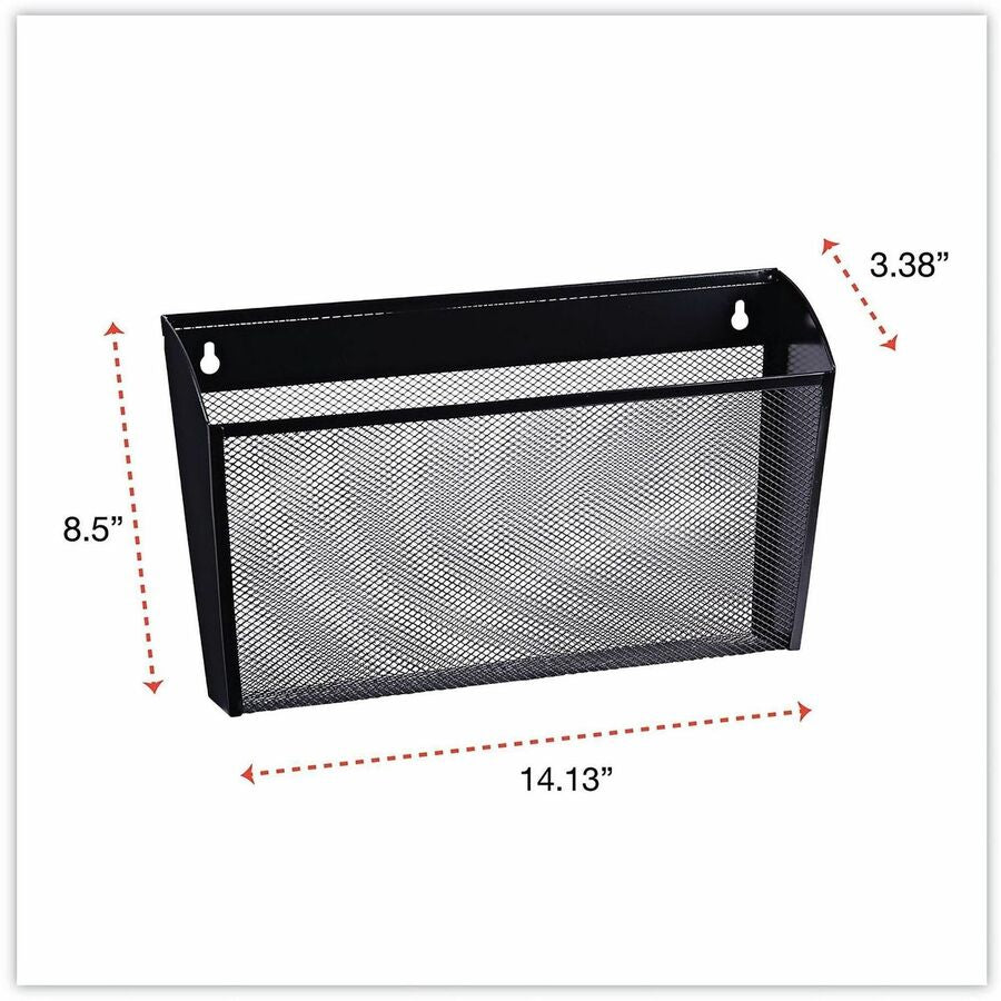 Universal Hanging Organizer - 3 Pocket(s) - 8.50" Height x 14.13" Width x 3.38" Depth - Black - Wire Mesh - 3 Set