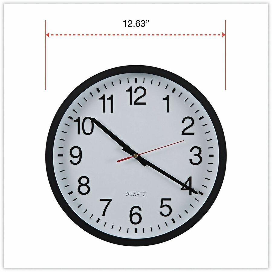 Universal Wall Clock - Analog - Quartz - Black Case - Plastic