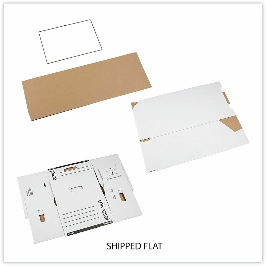 Universal Heavy-Duty Storage Drawers, Legal Files, 17.25" x 25.5" x 11.5" , White, 6/Carton - Internal Dimensions: 15.50" Width x 23.50" Depth x 10.25" Height - External Dimensions: 17.3" Width x 25.5" Depth x 11.5" Height - Media Size Supported: Legal...