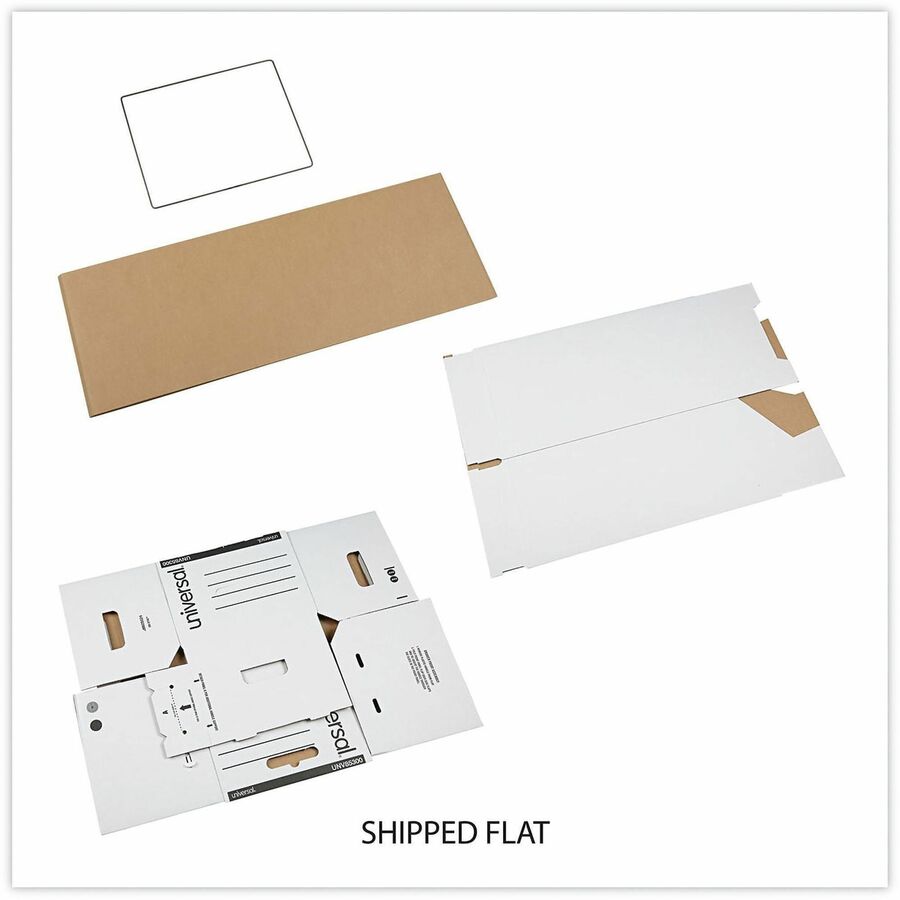 Universal Heavy-Duty Storage Drawers, Letter Files, 14" x 25.5" x 11.5" , White, 6/Carton - Internal Dimensions: 12.50" Width x 23.50" Depth x 10.25" Height - External Dimensions: 14" Width x 25.5" Depth x 11.5" Height - Media Size Supported: Letter - ...