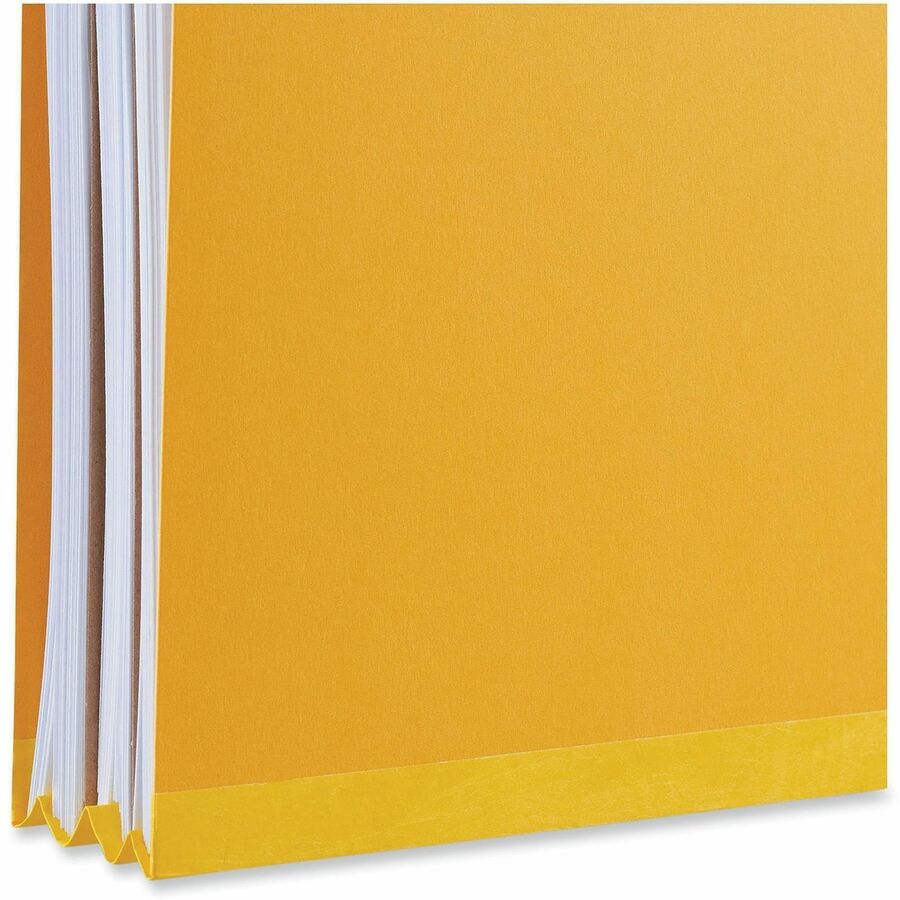 Universal 2/5 Tab Cut Legal Classification Folder - 8 1/2" x 14" - 2" Expansion - 4 Fastener(s) - 2" Fastener Capacity - Top Tab Location - Right of Center Tab Position - 1 Divider(s) - Yellow - 10 Box