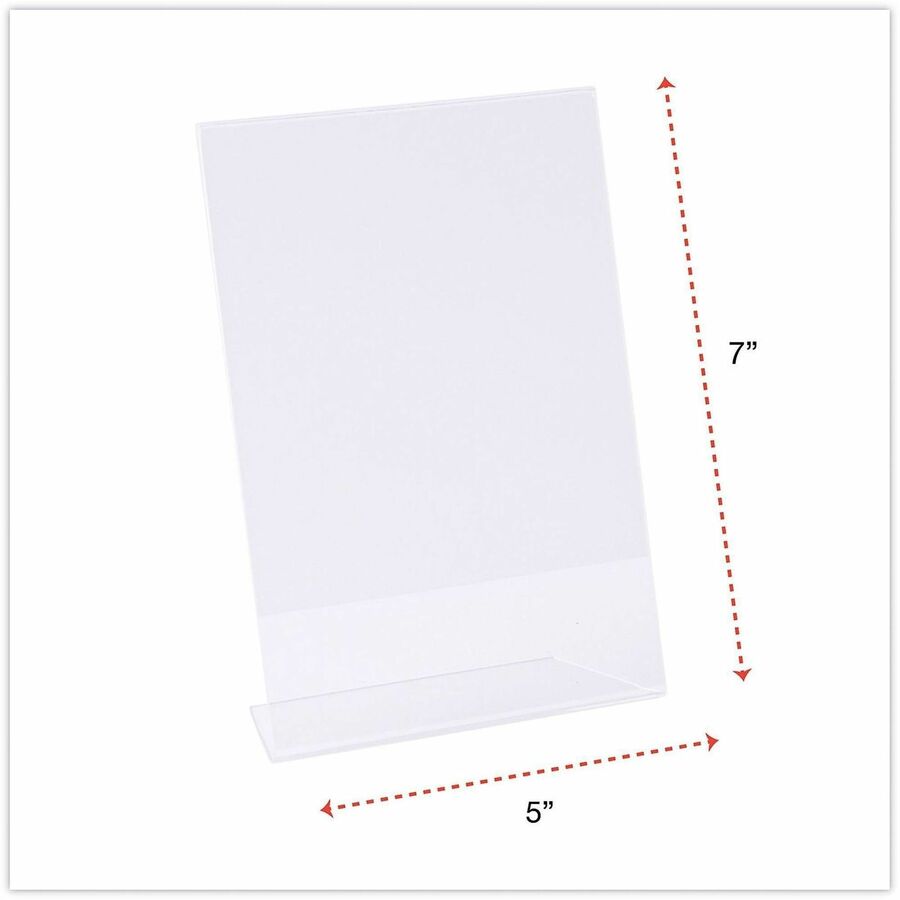Universal Photo Frame - Holds 7" x 5" Insert - Rectangle - Desktop - Horizontal, Vertical - Durable, Shatter Proof - Polystyrene - Clear - 3 / Pack