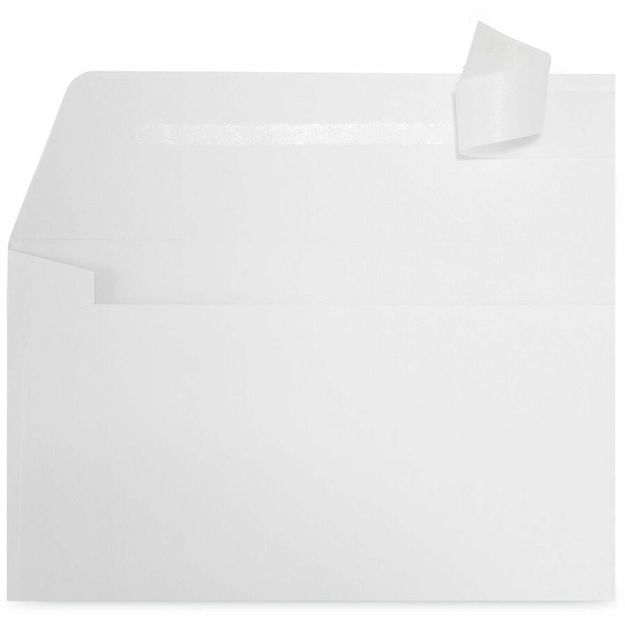 Universal Envelope - Business - #10 - 24 lb - Self Adhesive - White - Paper Stock - 500 / Box