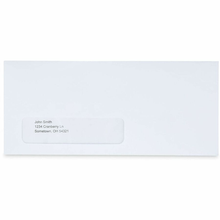 Universal Envelope - Business - #10 - 24 lb - Self Adhesive - White - Paper Stock - 500 / Box