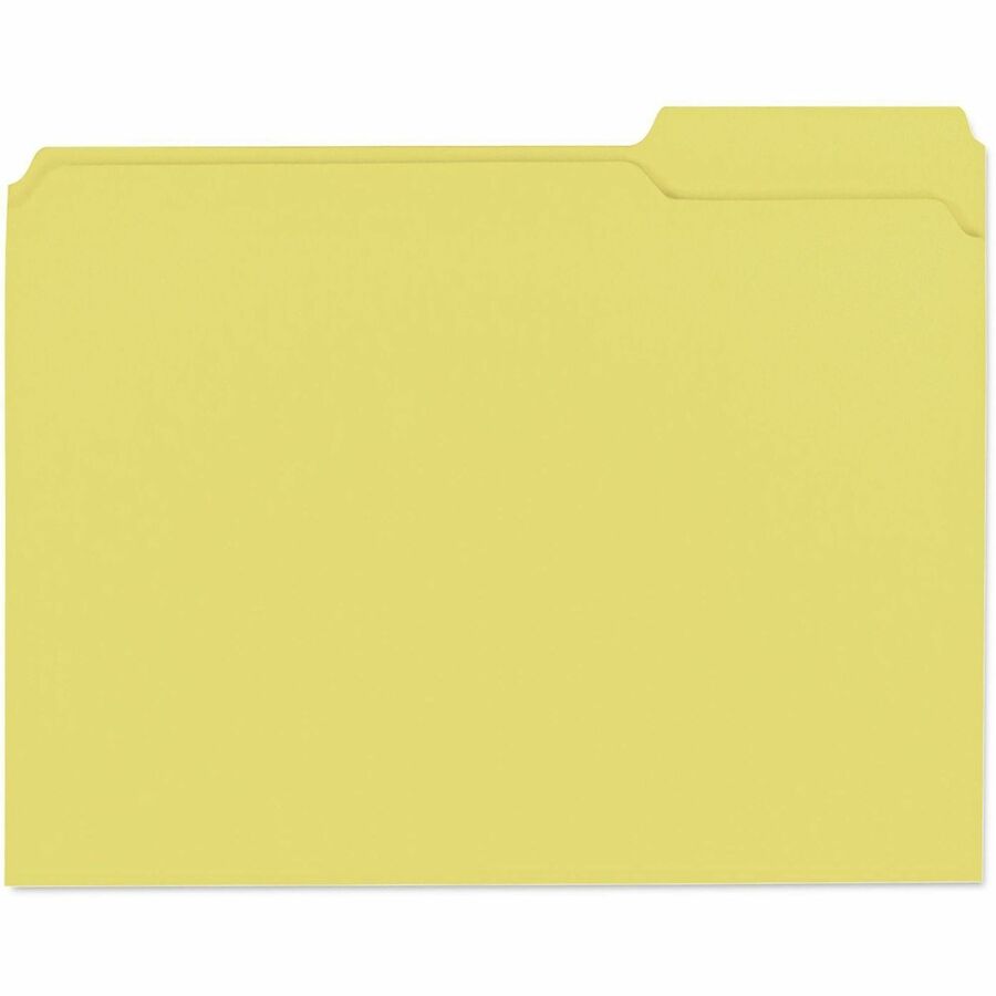 Universal 1/3 Tab Cut Letter Top Tab File Folder - 8 1/2" x 11" - 1" Expansion - Assorted Tab Position - 11 pt. - Stock - 100 Box