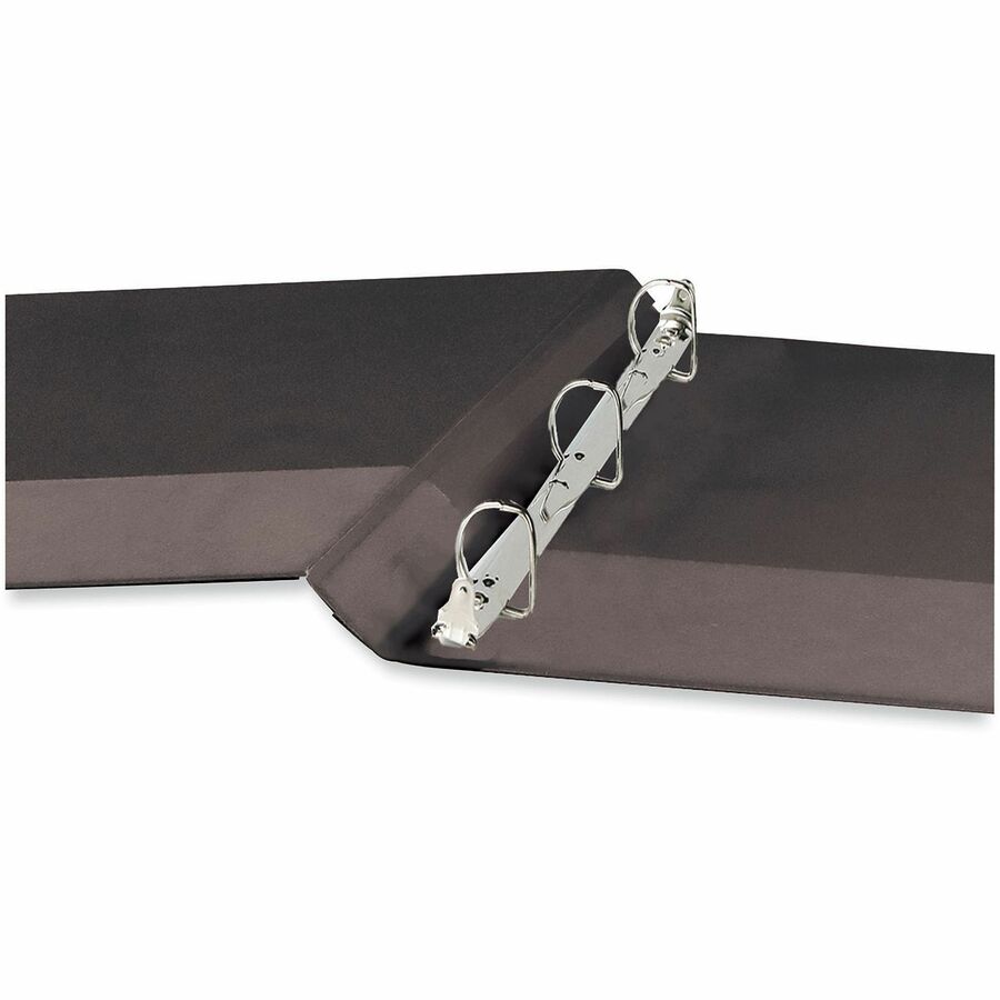 Universal Slant D-Ring View Binder, 3 Rings, 0.5" Capacity, 11 x 8.5, Black - 1/2" Binder Capacity - Letter - 8 1/2" x 11" Sheet Size - 120 Sheet Capacity - 3 Ring(s) - Fastener(s): Ring - Pocket(s): 2, Inside Front & Back - Polypropylene - Black - Non...