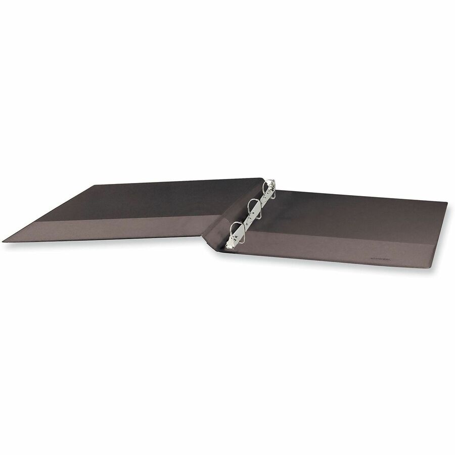 Universal Slant D-Ring View Binder, 3 Rings, 0.5" Capacity, 11 x 8.5, Black - 1/2" Binder Capacity - Letter - 8 1/2" x 11" Sheet Size - 120 Sheet Capacity - 3 Ring(s) - Fastener(s): Ring - Pocket(s): 2, Inside Front & Back - Polypropylene - Black - Non...