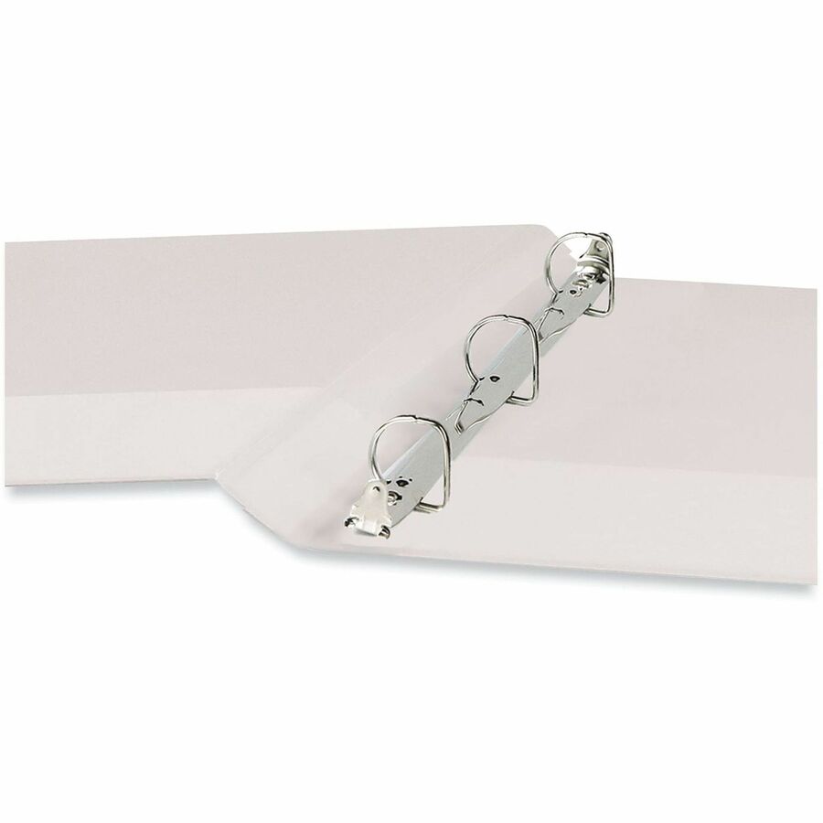 Universal Slant D-Ring View Binder, 3 Rings, 0.5" Capacity, 11 x 8.5, White - 1/2" Binder Capacity - Letter - 8 1/2" x 11" Sheet Size - 120 Sheet Capacity - 3 Ring(s) - Fastener(s): Ring - Pocket(s): 2, Inside Front & Back - Polypropylene - White - Non...