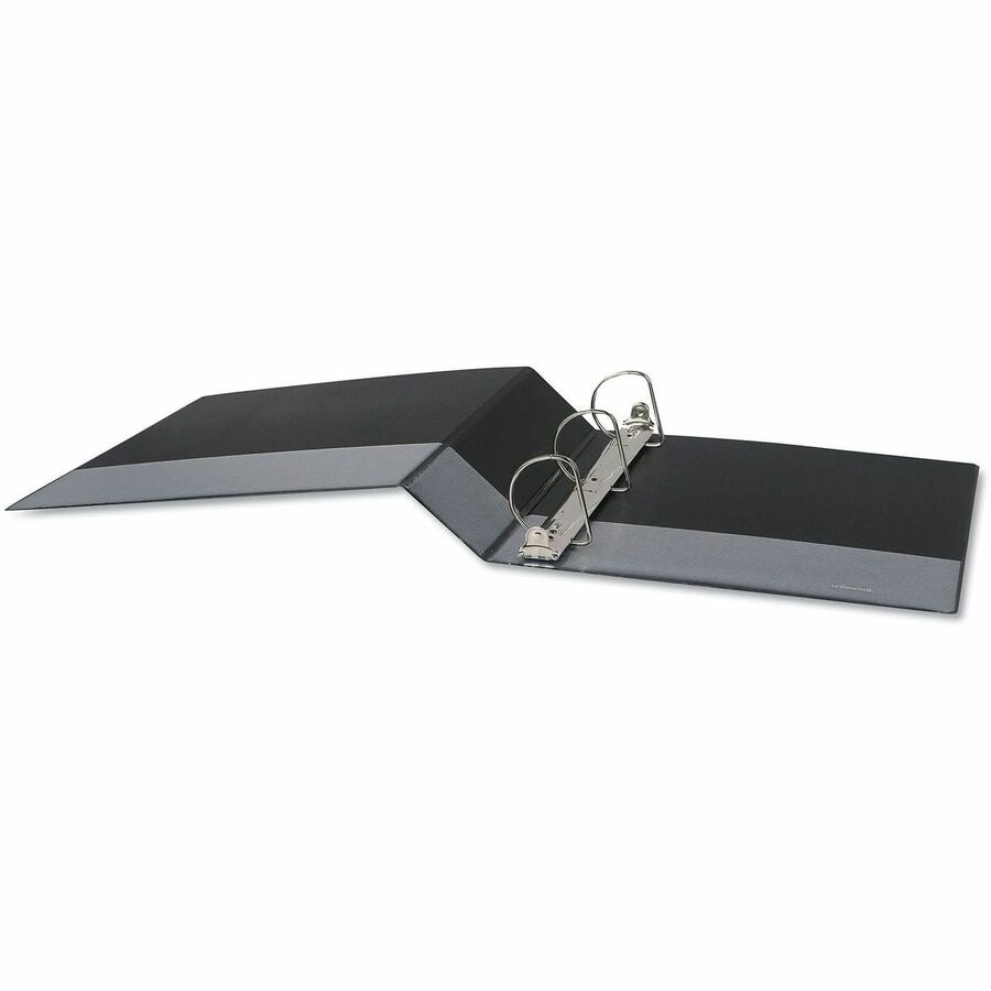Universal Slant D-Ring View Binder, 3 Rings, 2" Capacity, 11 x 8.5, Black - 2" Binder Capacity - Letter - 8 1/2" x 11" Sheet Size - 500 Sheet Capacity - 3 Ring(s) - Fastener(s): Ring - Pocket(s): 2, Inside Front & Back - Polypropylene - Black - Non-sti...