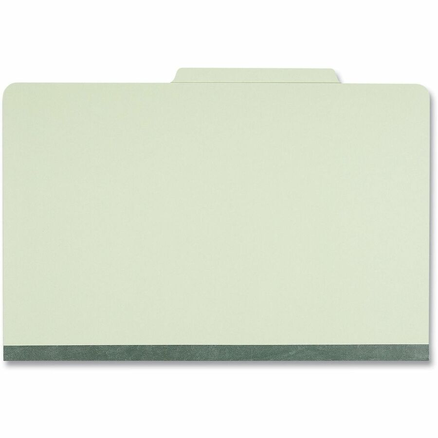 Universal 2/5 Tab Cut Legal Classification Folder - 8 1/2" x 14" - 2" Expansion - 6 Fastener(s) - 2" Fastener Capacity - Top Tab Location - Right of Center Tab Position - 2 Divider(s) - Green - 10 Box