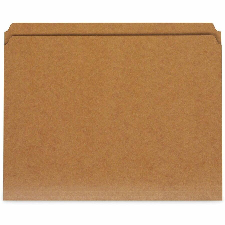 Universal Straight Tab Cut Letter Top Tab File Folder - 8 1/2" x 11" - 3/4" Expansion - Top Tab Position - 11 pt. - Kraft - 100 Box