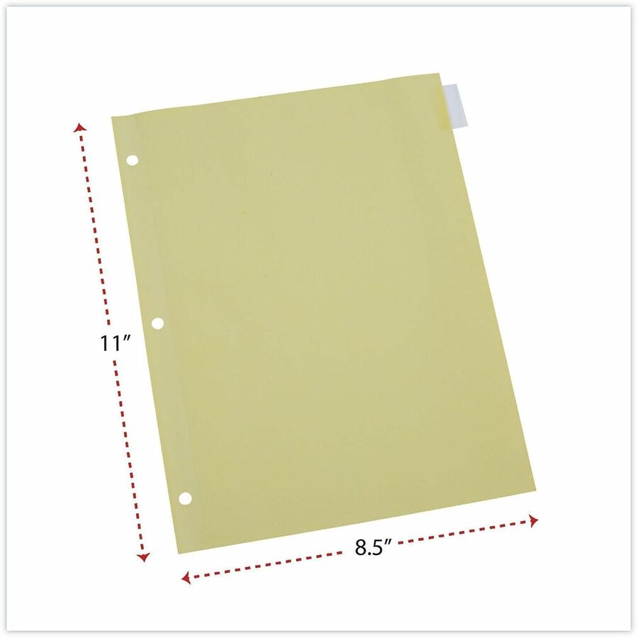 Universal Insertable Tab Index, 8-Tab, 11 x 8.5, Buff, Clear Tabs, 24 Sets - 8 Side Tab(s) - Letter - 8.50" Width x 11" Length - 3 Hole Punched - Buff Paper Divider - Clear Plastic Tab(s) - Recycled - Customizable, Mylar Reinforced Edge - 24 / Set