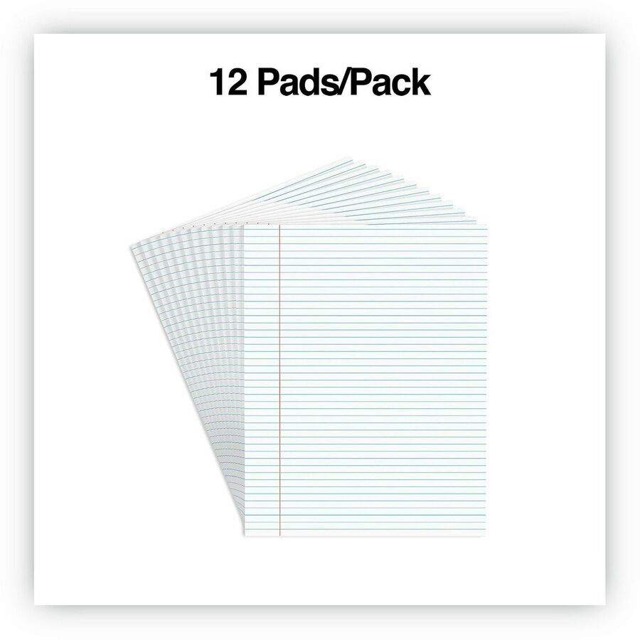 Universal Glue Top Pads, Narrow Rule, 50 White 8.5 x 11 Sheets, Dozen - 1 Subject(s) - 50 Sheets - Glued - Narrow Ruled Front Ruling - 16 lb Basis Weight - 11" Height x 8.5" Width - White Paper - Chipboard Cover - 1 Dozen