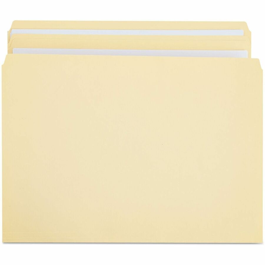 Universal Straight Tab Cut Legal Top Tab File Folder - 8 1/2" x 14" - 3/4" Expansion - Top Tab Position - 11 pt. - Manila - 100 Box