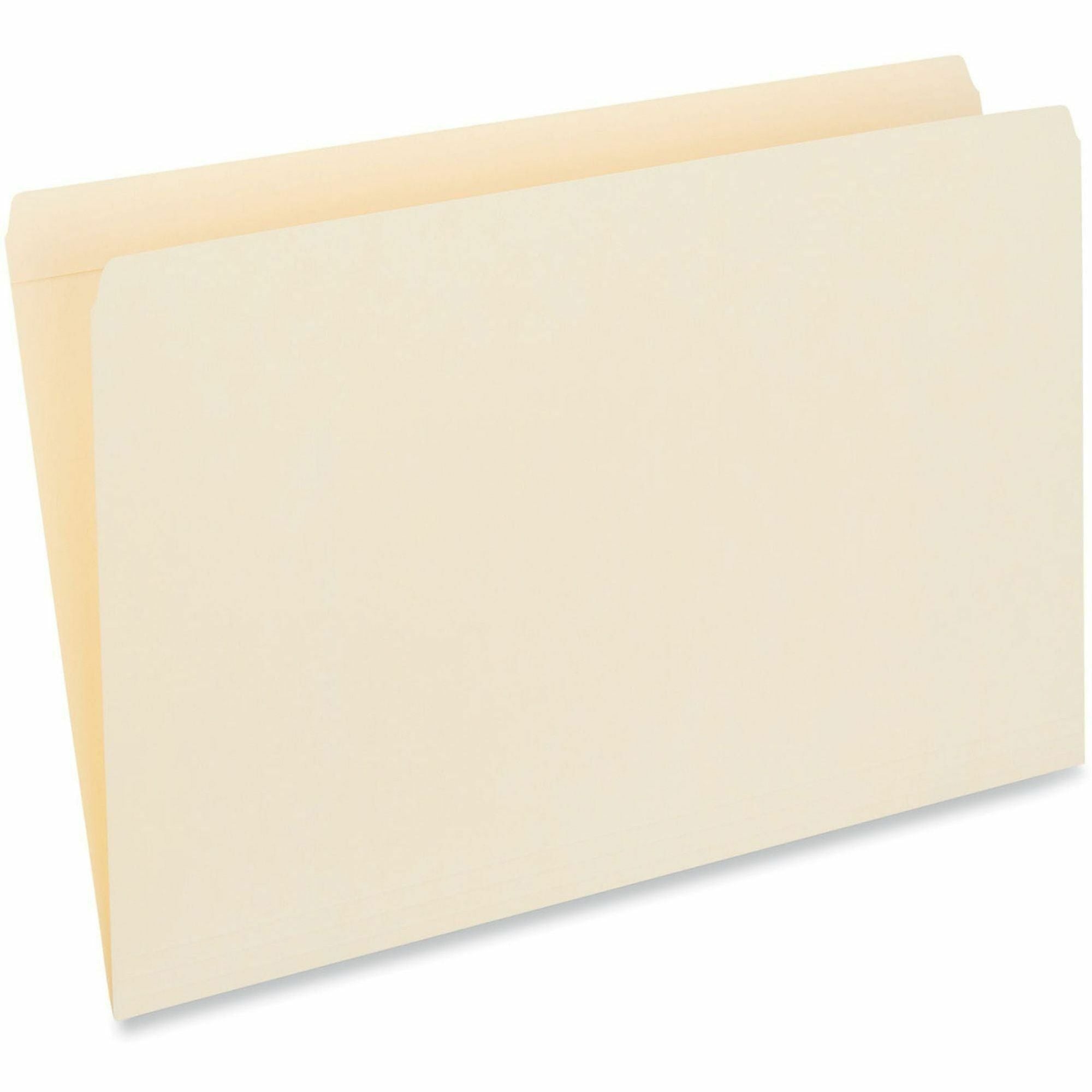 Universal Straight Tab Cut Legal Top Tab File Folder - 8 1/2" x 14" - 3/4" Expansion - Top Tab Position - 11 pt. - Manila - 100 Box