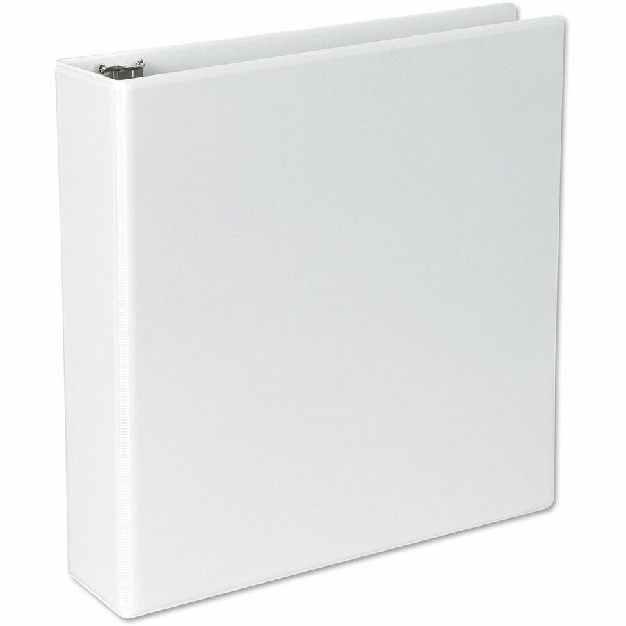Universal Slant D-Ring View Binder, 3 Rings, 2" Capacity, 11 x 8.5, White - 2" Binder Capacity - Letter - 8 1/2" x 11" Sheet Size - 500 Sheet Capacity - 3 Ring(s) - Fastener(s): Ring - Pocket(s): 2, Inside Front & Back - Polypropylene - White - Non-sti...
