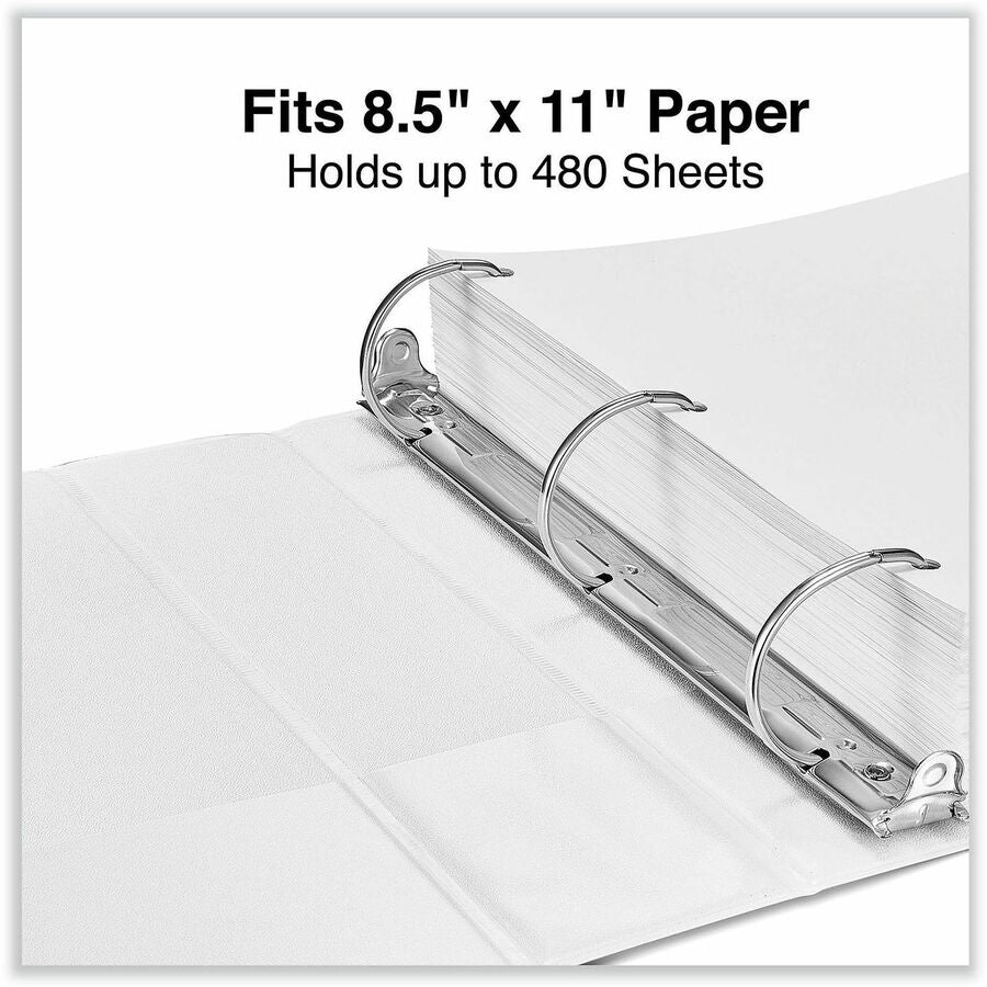 Universal Slant D-Ring View Binder, 3 Rings, 2" Capacity, 11 x 8.5, White - 2" Binder Capacity - Letter - 8 1/2" x 11" Sheet Size - 500 Sheet Capacity - 3 Ring(s) - Fastener(s): Ring - Pocket(s): 2, Inside Front & Back - Polypropylene - White - Non-sti...