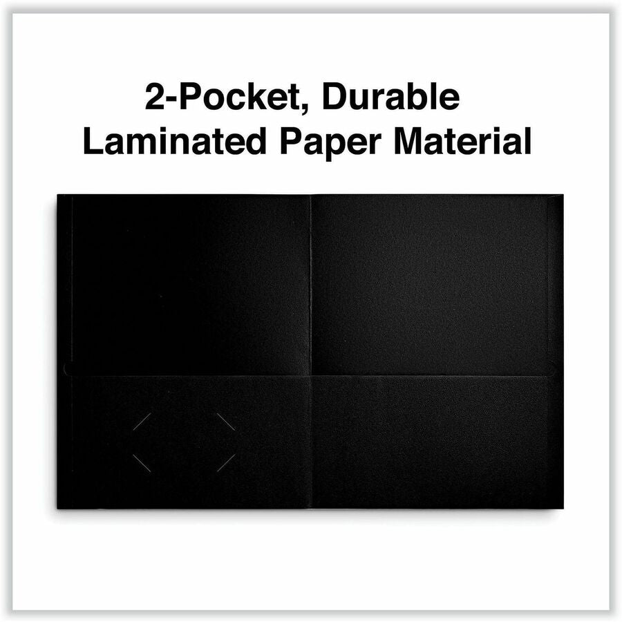 Universal Pocket Folder - 11" x 8 1/2" - 2 Inside Front & Back Pocket(s) - 25 Box