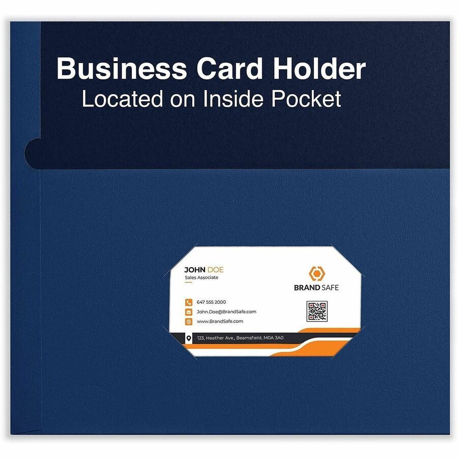 Universal Pocket Folder - 11" x 8 1/2" - 2 Inside Front & Back Pocket(s) - Assorted - 25 Box