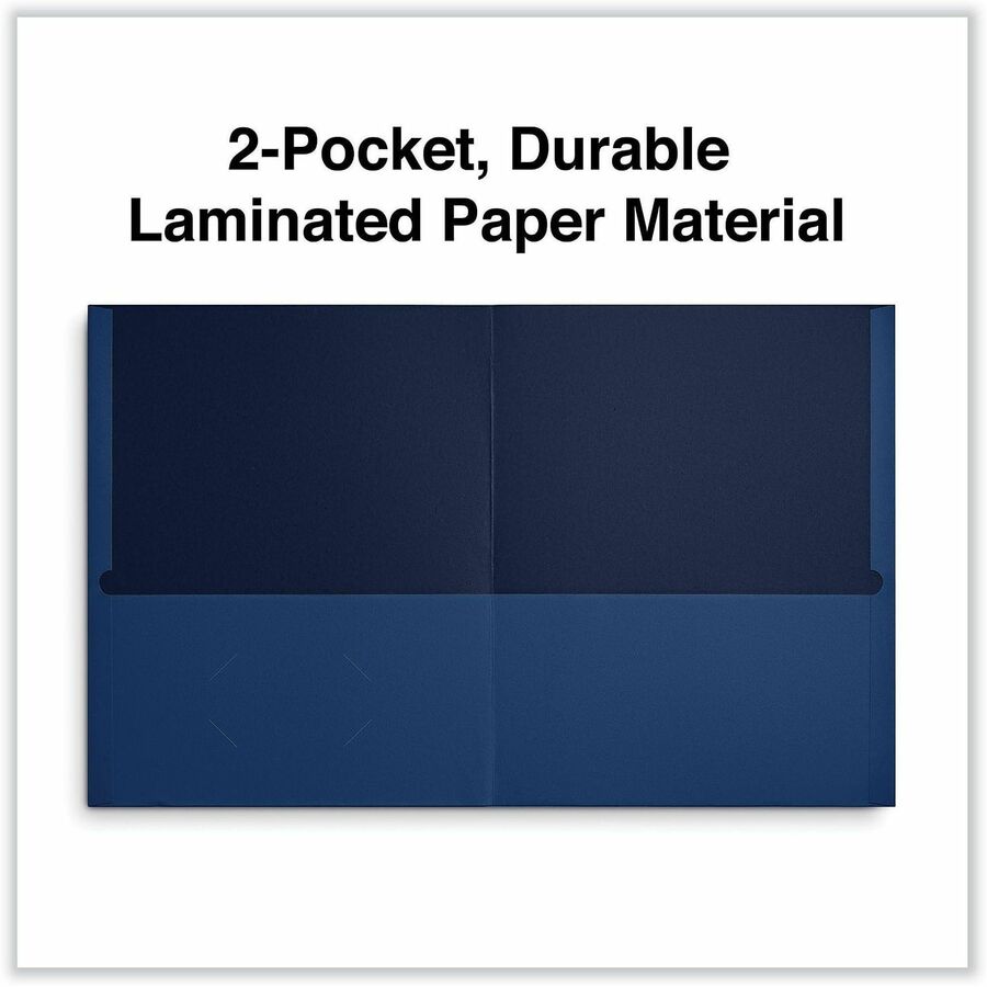 Universal Pocket Folder - 11" x 8 1/2" - 2 Inside Front & Back Pocket(s) - Assorted - 25 Box