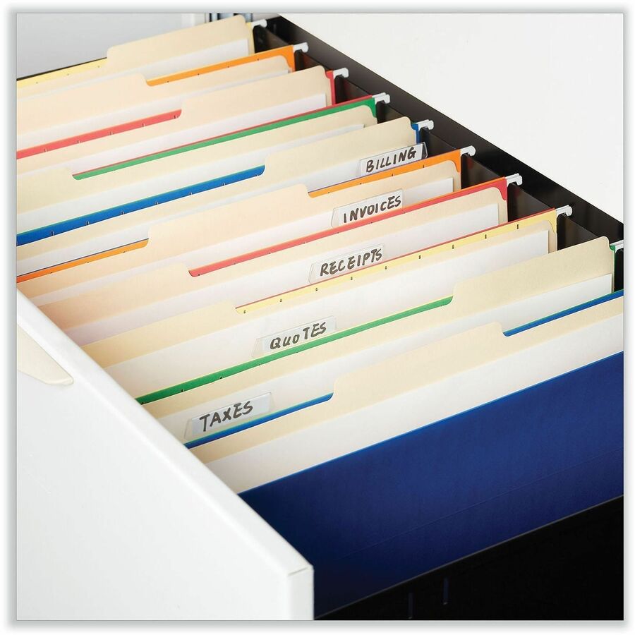 Universal 1/5 Tab Cut Legal Hanging Folder - 8 1/2" x 14" - Assorted Tab Position - 11 pt. - Stock - Blue - 25 Box