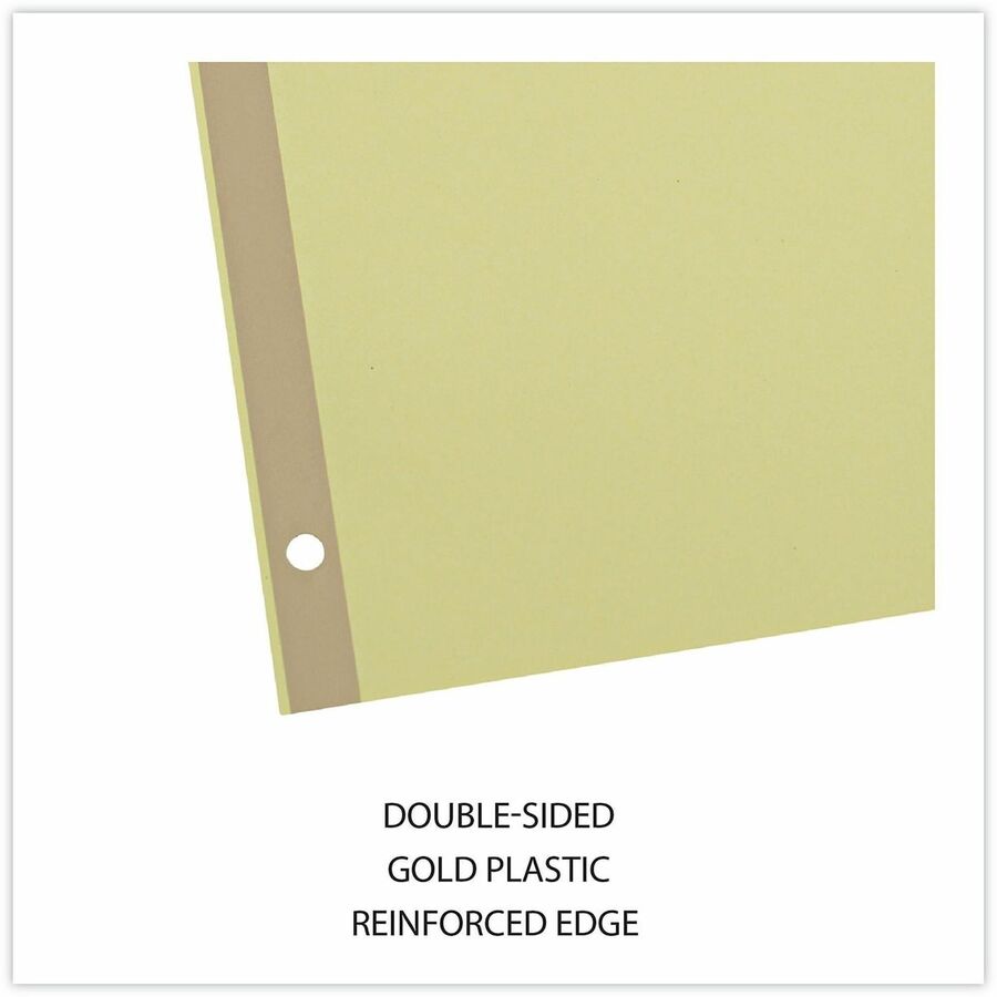 Universal Index Divider - 5 Side Tab(s) - Letter - 8.50" Width x 11" Length - 3 Hole Punched - Buff Paper Divider - Assorted Plastic Tab(s) - Recycled - Customizable, Double-sided, Gold Reinforced Binding Edge - 24 Set