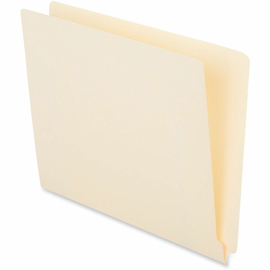 Universal Straight Tab Cut Letter End Tab File Folder - 8 1/2" x 11" - 3/4" Expansion - 11 pt. - Manila - 100 Box