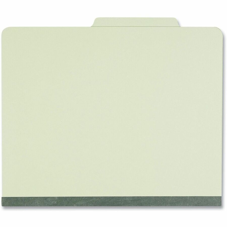 Universal 2/5 Tab Cut Letter Classification Folder - 8 1/2" x 11" - 2" Expansion - 4 Fastener(s) - 2" Fastener Capacity - Top Tab Location - Right of Center Tab Position - 1 Divider(s) - Green - 10 Box