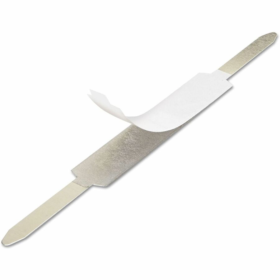 Universal Paper Fastener - 100 Sheet Capacity - Self-adhesive - Silver - Metal - 100 / Box