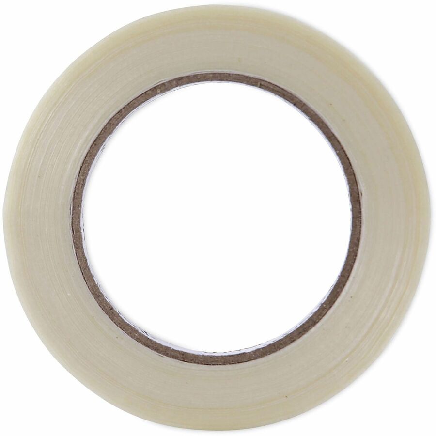 Universal 120# Utility Grade Filament Tape, 3" Core, 18 mm x 54.8 m, Clear - 59.93 yd Length x 0.71" Width x 4.3 mil Thickness - 3" Core - Clear - Synthetic Rubber - Plastic Backing - 1 Roll