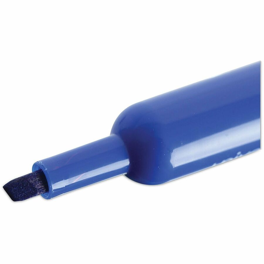 Universal Chisel Tip Permanent Marker, Broad Chisel Tip, Blue, Dozen - Broad Chisel Marker Point - Blue Ink - General Purpose - 1 Dozen