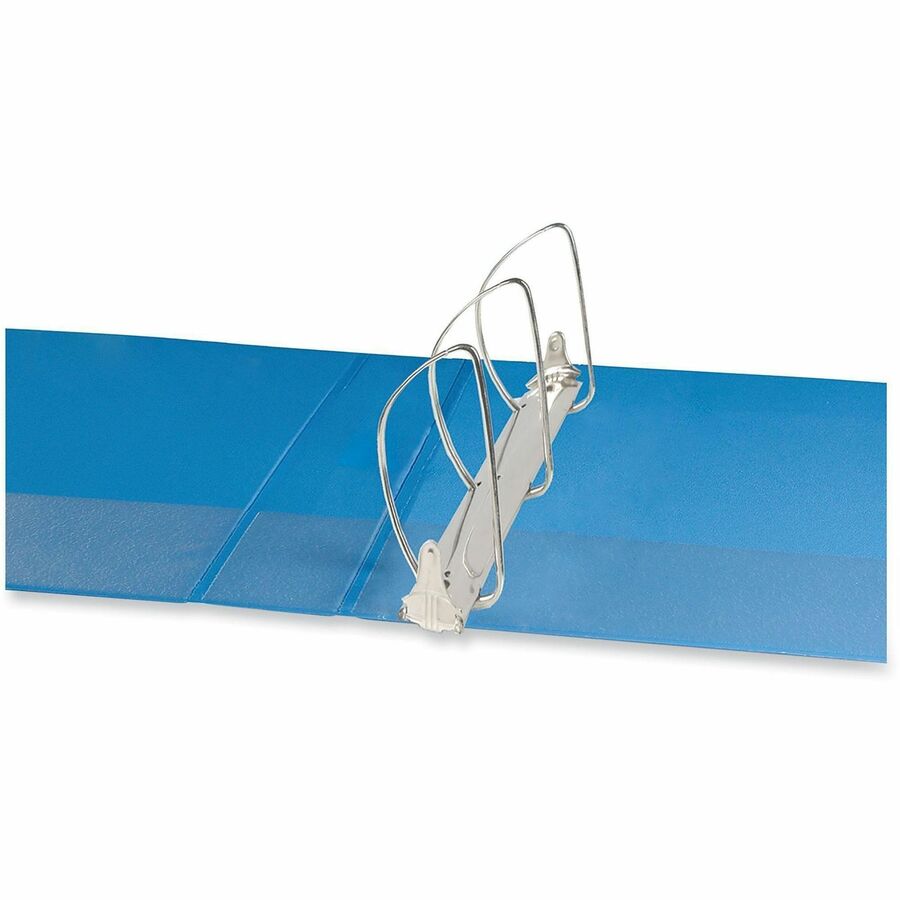Universal Slant D-Ring View Binder, 3 Rings, 2" Capacity, 11 x 8.5, Light Blue - 2" Binder Capacity - Letter - 8 1/2" x 11" Sheet Size - 480 Sheet Capacity - 3 Ring(s) - Fastener(s): Ring - Pocket(s): 2, Inside Front & Back - Polypropylene - Light Blue...
