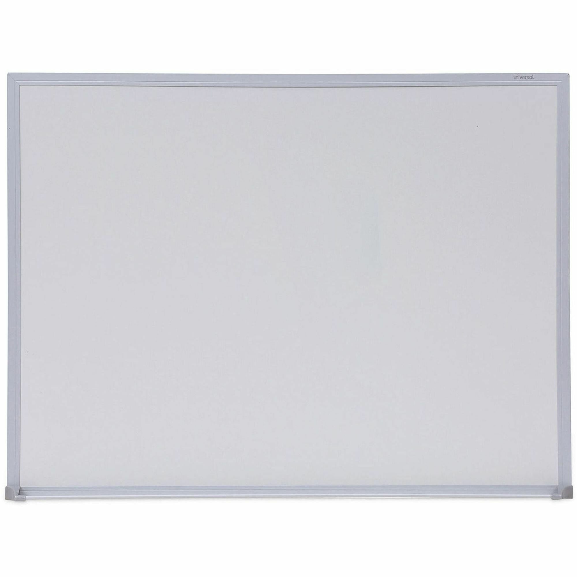 Universal Dry Erase Board - 24" (2 ft) Width x 18" (1.5 ft) Height - White Melamine Surface - Anodized Aluminum Frame - 1 Each