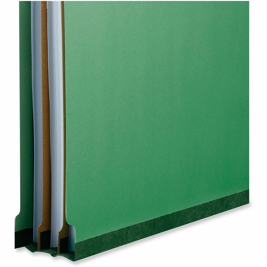 Universal 2/5 Tab Cut Legal Classification Folder - 8 1/2" x 14" - 2" Expansion - 6 Fastener(s) - 2" Fastener Capacity - Top Tab Location - Right of Center Tab Position - 2 Divider(s) - Emerald Green - 10 Box