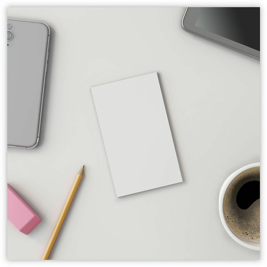 Universal Scratch Pads, Unruled, 3 x 5, White, 100 Sheets, 12/Pack - 1 Subject(s) - 100 Sheets - Plain - Glued - Unruled Front Ruling - 16 lb Basis Weight - 5" Height x 3" Width - White Paper - 12 / Pack