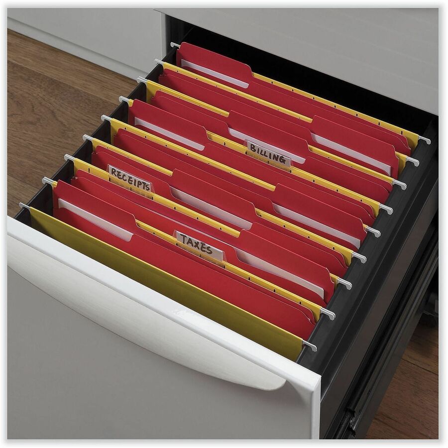 Universal 1/3 Tab Cut Letter Top Tab File Folder - 8 1/2" x 11" - 1" Expansion - Assorted Tab Position - 11 pt. - Stock - 100 Box