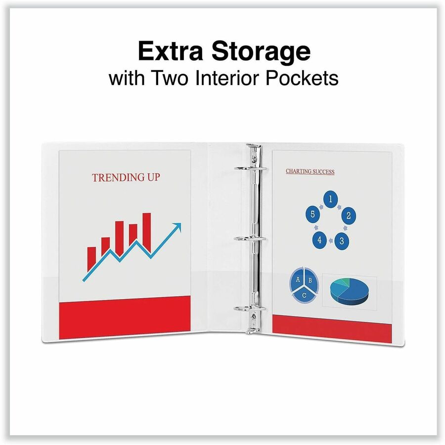 Universal Slant D-Ring View Binder, 3 Rings, 1.5" Capacity, 11 x 8.5, White - 1 1/2" Binder Capacity - Letter - 8 1/2" x 11" Sheet Size - 375 Sheet Capacity - 3 Ring(s) - Fastener(s): Ring - Pocket(s): 2, Inside Front & Back - Polypropylene - White - N...