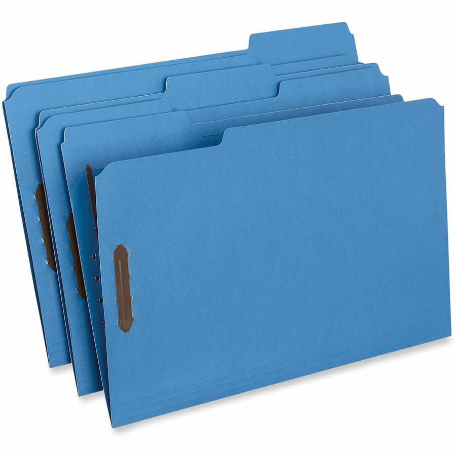 Universal 1/3 Tab Cut Legal Classification Folder - 8 1/2" x 14" - 3/4" Expansion - 2 Fastener(s) - 2" Fastener Capacity - Top Tab Location - Assorted Tab Position - Blue - 50 Box